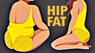 HIP FAT  LOSE HIP FAT AT HOME WITH NO EQUIPMENT [upl. by Beeck]