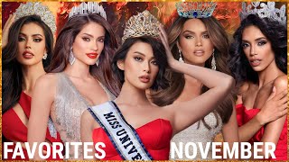 Miss universe 2023 TOP FAVORITES NOVEMBER [upl. by Elaval631]