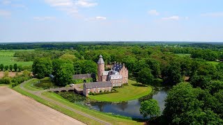 Aerial Kasteel Rechteren in Dalfsen [upl. by Amsab]