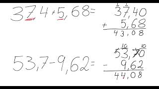 Additions och Subtraktionsalgoritmer med decimaltal [upl. by Nnairrehs]