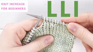 LLI  Left Lifted Increase in Knitting [upl. by Aihn]