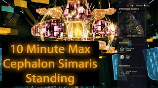 Reaching Cephalon Simaris Standing Limit in Under 10 Minutes  Warframe 2021 [upl. by Tnomyar]