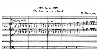 Full Score Mussorgsky  Gopak from The Fair at Sorochyntsi for orchestra [upl. by Ttsepmet]