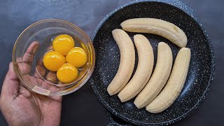 Just Add Eggs With Bananas Its So Delicious  Simple Breakfast Recipe  5 Mints Cheap amp Tasty Snacks [upl. by Jerrol]