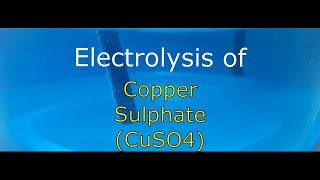 Electrolysis of Copper SulphateCuSO4Chemistry Practicals [upl. by Ecnadnak173]