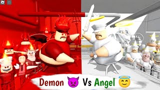 Bolly Play Demon VS Angel Barrys Prison Run Obby  Roblox Game [upl. by Ping]