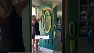 Front Door Upgrade DIY Faux Wood Front Door Transformation [upl. by Lothario]