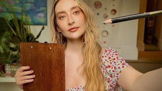 ASMR  1 Hour of Personal Attention Roleplay🌛 cranial nerve sketching you makeup scalp massage [upl. by Dory]