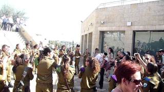 Young Israeli soldiers dancing in Jerusalem 1MOV [upl. by Napier848]