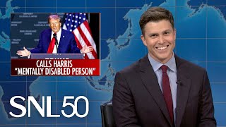 Weekend Update Trump Calls Kamala Harris “Mentally Disabled Person”  SNL [upl. by Collete]