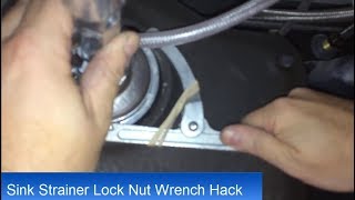 How to Install a Sink Strainer with Wrench Hack [upl. by Averill]