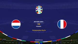 UEFA EURO 2024 Países Bajos vs Francia FINAL SIMULACIÓN PES2021 4K [upl. by Ilrahc]