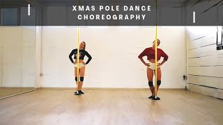 Xmas Pole Dance Choreography TejaampMaja [upl. by Halimaj]