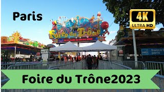 Paris Foire du trône 2023 4K Walking Tour  Exploring France 🇫🇷 [upl. by Jeuz]