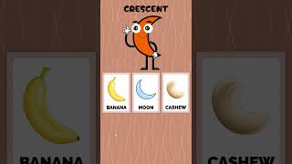 Learn Shapes Cresent  Shapes for Kids  Nursery rhymes For kids  Educational Video for Kids [upl. by Truitt]