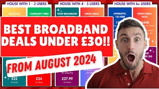 BEST BROADBAND DEALS UNDER £30 [upl. by Anuahsat334]