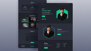 Responsive Personal Portfolio Website Using HTML CSS amp JavaScript [upl. by Quintie]