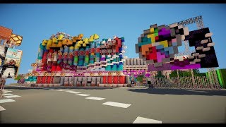 Minecraft Walt Disney Studios recréation  RocknRoller Coaster [upl. by Flynn]