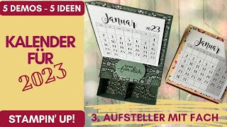 Mini Tischkalender mit Aufbewahrungsbox Anleitung Stampin up [upl. by Concettina]