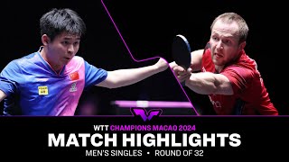 Lin Shidong vs Benedkit Duda  MS R32  WTT Champions Macao 2024 [upl. by Rahm]