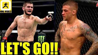 ITS OFFICIAL Khabib Nurmagomedov will fight Dustin Poirier on Sept 7 at UFC 242WoodleyUFC238 [upl. by Emad]