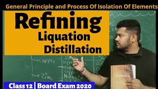 Class 12  Chemistry  Unit 6  Refining  Liquation  Distillation  CBSE  JEE  NEET [upl. by Meade]