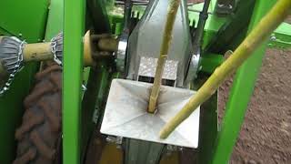 Step Planter feed mechanism for short rotation coppice SRC willow rod planting [upl. by Anyad]