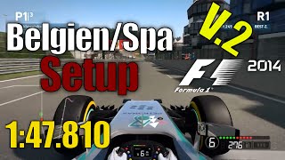 F1 2014 Belgium  Spa Hotlap  Setup V2 147810 ExWorld Record [upl. by Newhall]