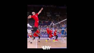 Monster block by Alessandro Michieletto 🙌😬 volleyball haikyuu volleyballworld paris2024 blocks [upl. by Caty653]