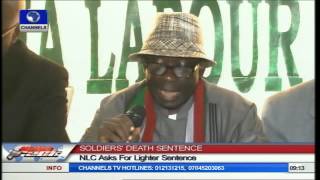 Labour Union Protests Death Sentence Of 12 Soldiers [upl. by Nashoma198]