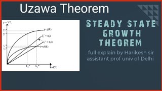 Uzawa model of economic growth Uzawa theorem steady state growth theorem [upl. by Lewanna]