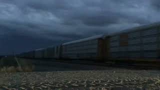 BNSF AC44EV Second On Fast Veichle Train Near Glyndon MN [upl. by Nakada]