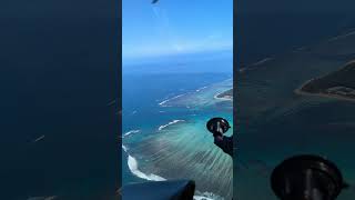 Underwater Waterfall Mauritius  Scenic Flight  Wereldreizigersnl travel mauritius helicopter [upl. by Margy]