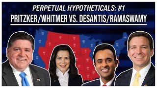 Perpetual Hypothetical  JB PritzkerGretchen Whitmer Versus Ron Desantis Vivek Ramaswamy [upl. by Johnette485]