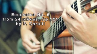 Ecossaise No 5 from 24 pièces Op121 by F Carulli  ABRSM Classical Guitar Grade 1 List B No1 [upl. by Ettevets399]