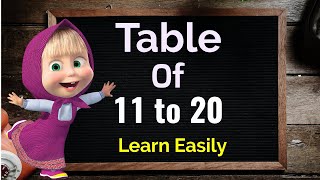 Learn Multiplication Table of 11 to 20 Table 11 to 20 11 se 20 ka pahada Table learning [upl. by Wennerholn435]