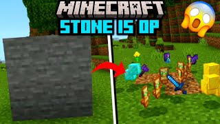 STONE GIVES EXTREMELY OP ITEMS😱 Minecraft pocket edition [upl. by Brier]