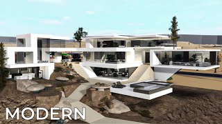 Bloxburg MANSION modern luxury house NO LARGEPLOT  House Build [upl. by Myk217]