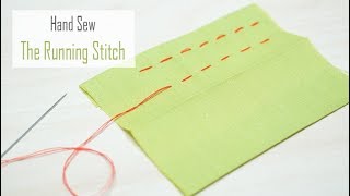 How to Sew Running Stitch  Hand Basting Tutorial  Sewing for Beginners [upl. by Sairahcaz929]