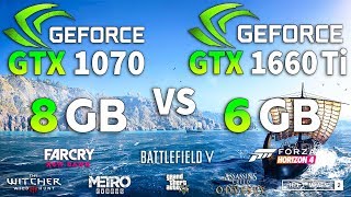 GTX 1660 Ti vs GTX 1070 Test in 8 Games [upl. by Aneba]