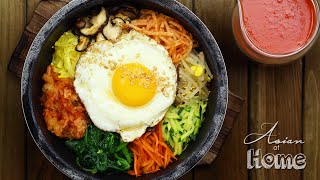 Dolsot Bibimbap Korean Stone Pot Bibimbap [upl. by Hickey786]