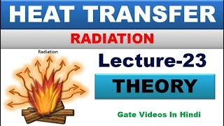 RADIATION  HEAT TRANSFER  LECTURE23  GATE LECTURES IN HINDI [upl. by Nocaed]