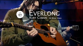 Kurt Cobain  Everlong  AI Music Video amp Cover G11 Studio [upl. by Winn947]