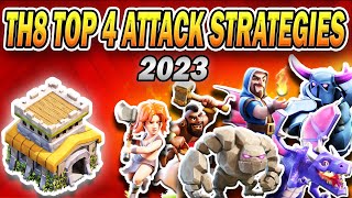 Top 4 Easiest TH8 Attack Strategies 2023  Best Town Hall 8 Attacks Clash of Clans [upl. by Leeban]