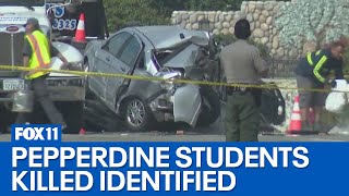 4 Pepperdine students killed in Malibu crash identified [upl. by Ardelia]