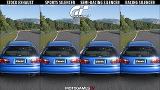 Honda Civic SiR II EG 93  Gran Turismo 7 Exhaust Upgrades [upl. by Riada580]