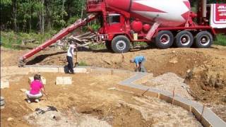 Geodesic Dome Greenhouse  Part 5  Footings and drain [upl. by Kreda]