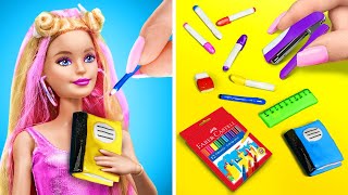 ¡Barbie en su primer día de escuela ¡Suministros lindos para la vuelta a la escuela por 123 GO [upl. by Doownelg]