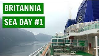 PampO Britannia  Sea Day  Norwegian Fjords Cruise Vlog 1 [upl. by Bondon874]