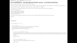 No Workgroup Printer access Printer Not Connect [upl. by Blunk464]